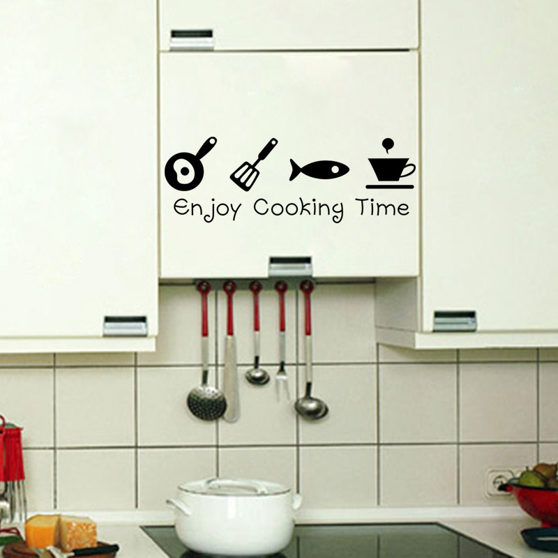 CartoonEnjoyCookingTimeKitchenWallStickerPVCMuralArtDecalsStickersBackgroundHomeDecor-1360974-3