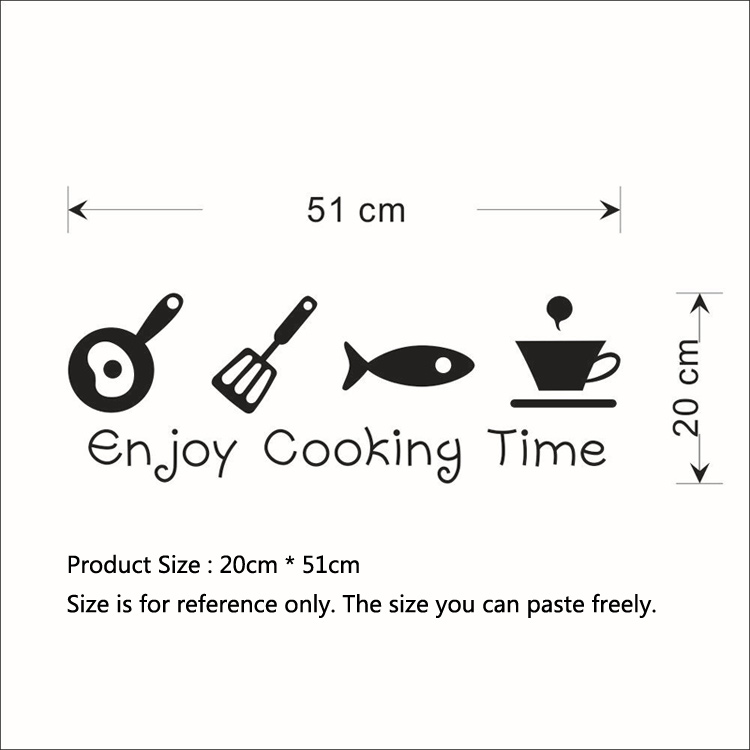 CartoonEnjoyCookingTimeKitchenWallStickerPVCMuralArtDecalsStickersBackgroundHomeDecor-1360974-6