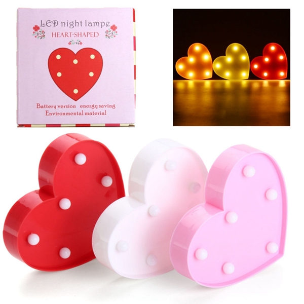 Cute11LEDMarqueeHeartNightLightBatteryLampBabyKidsBedroomHomeDecor-1159400-1