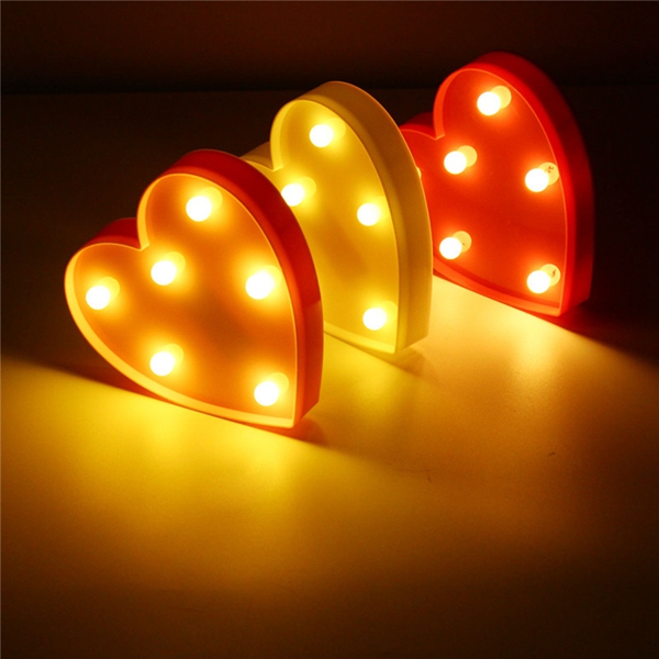 Cute11LEDMarqueeHeartNightLightBatteryLampBabyKidsBedroomHomeDecor-1159400-2