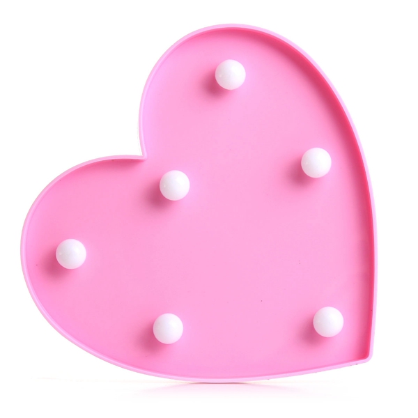 Cute11LEDMarqueeHeartNightLightBatteryLampBabyKidsBedroomHomeDecor-1159400-6