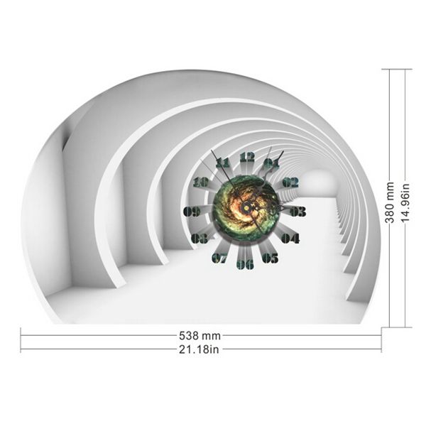 DIYDecalClockTunnel3DWallStickersClock3DArtWallClockHomeDecor-996396-2