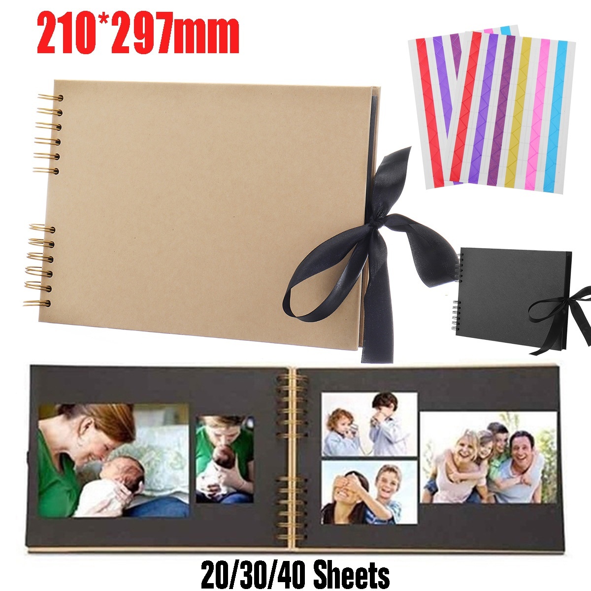 DIYPhotoAlbumScrapbookMemoryValentinesWeddingTravelGifts203040Sheets-1635546-1