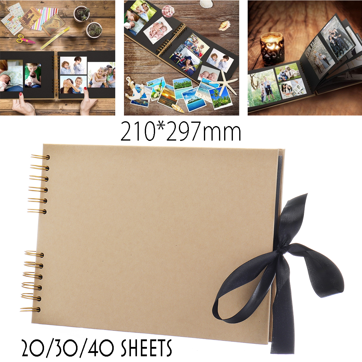 DIYPhotoAlbumScrapbookMemoryValentinesWeddingTravelGifts203040Sheets-1635546-5