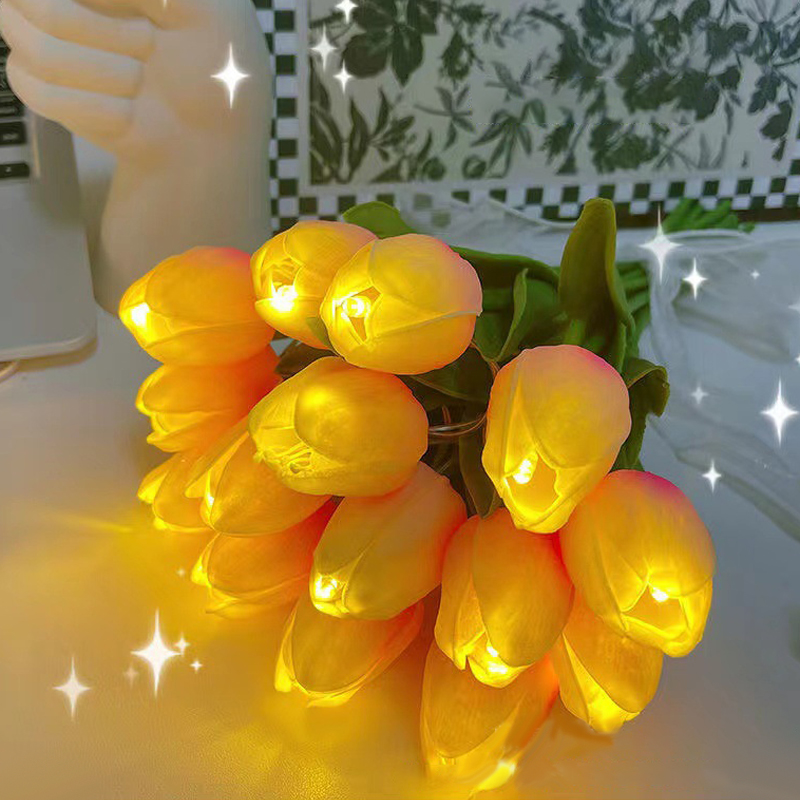 DIYTulipsArtificialFlowersLEDNightLightInteriorDecorationBouquetLampSimulationTulipTableLampBedsideA-1988587-3