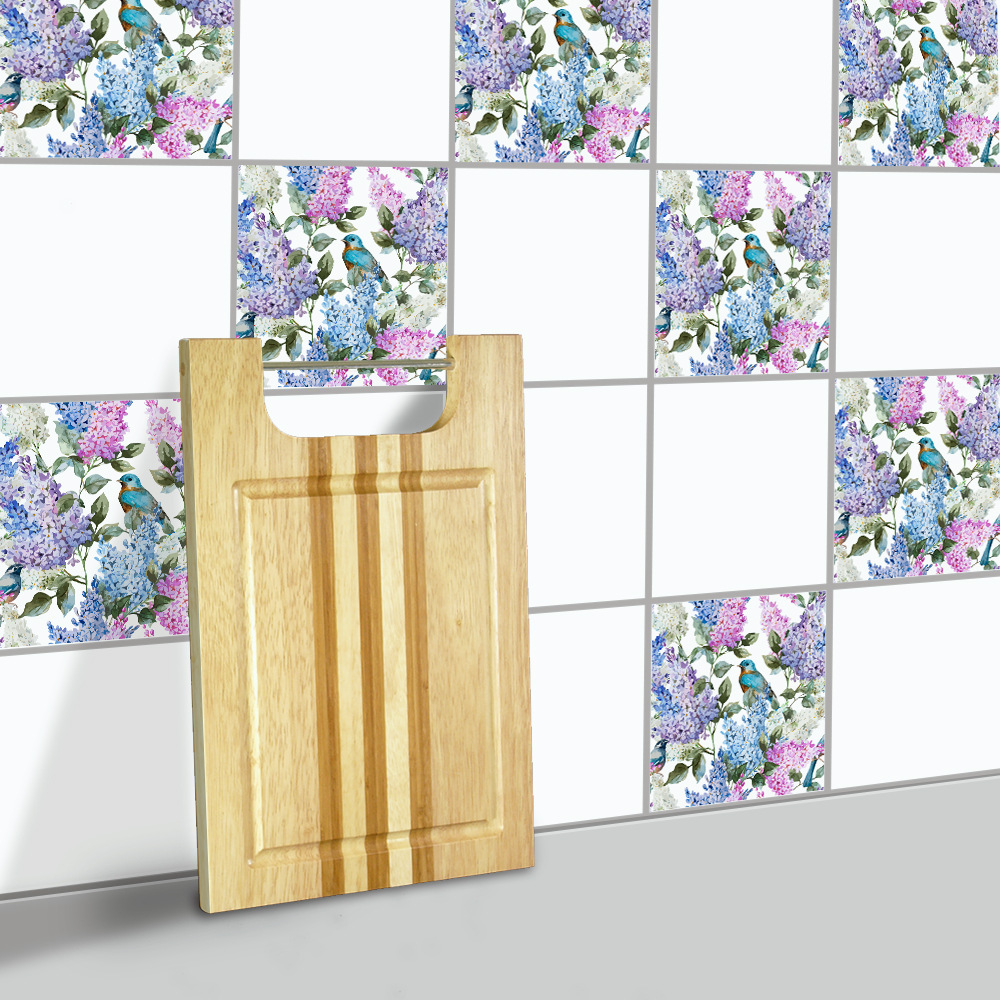 FlowersPearlFilmTileStickersBathroomLivingRoomWaterproofPVCWallStickers-1247002-1
