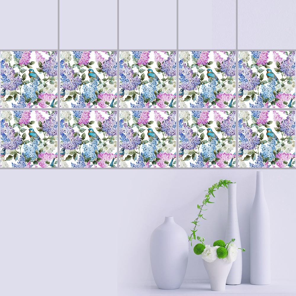 FlowersPearlFilmTileStickersBathroomLivingRoomWaterproofPVCWallStickers-1247002-4