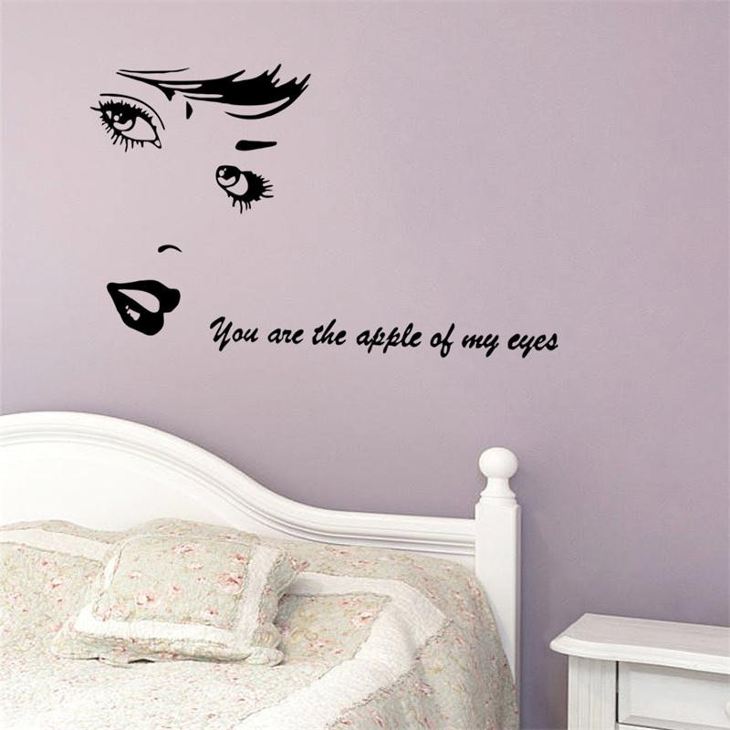 HonanaCreativeBlackBeautyHomeDecalWallStickerRemovable3DDIYWallpaperforRoomWallDecor-1338385-6