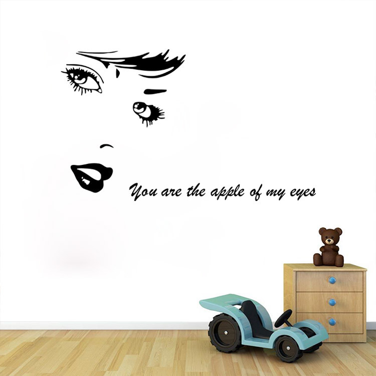 HonanaCreativeBlackBeautyHomeDecalWallStickerRemovable3DDIYWallpaperforRoomWallDecor-1338385-8