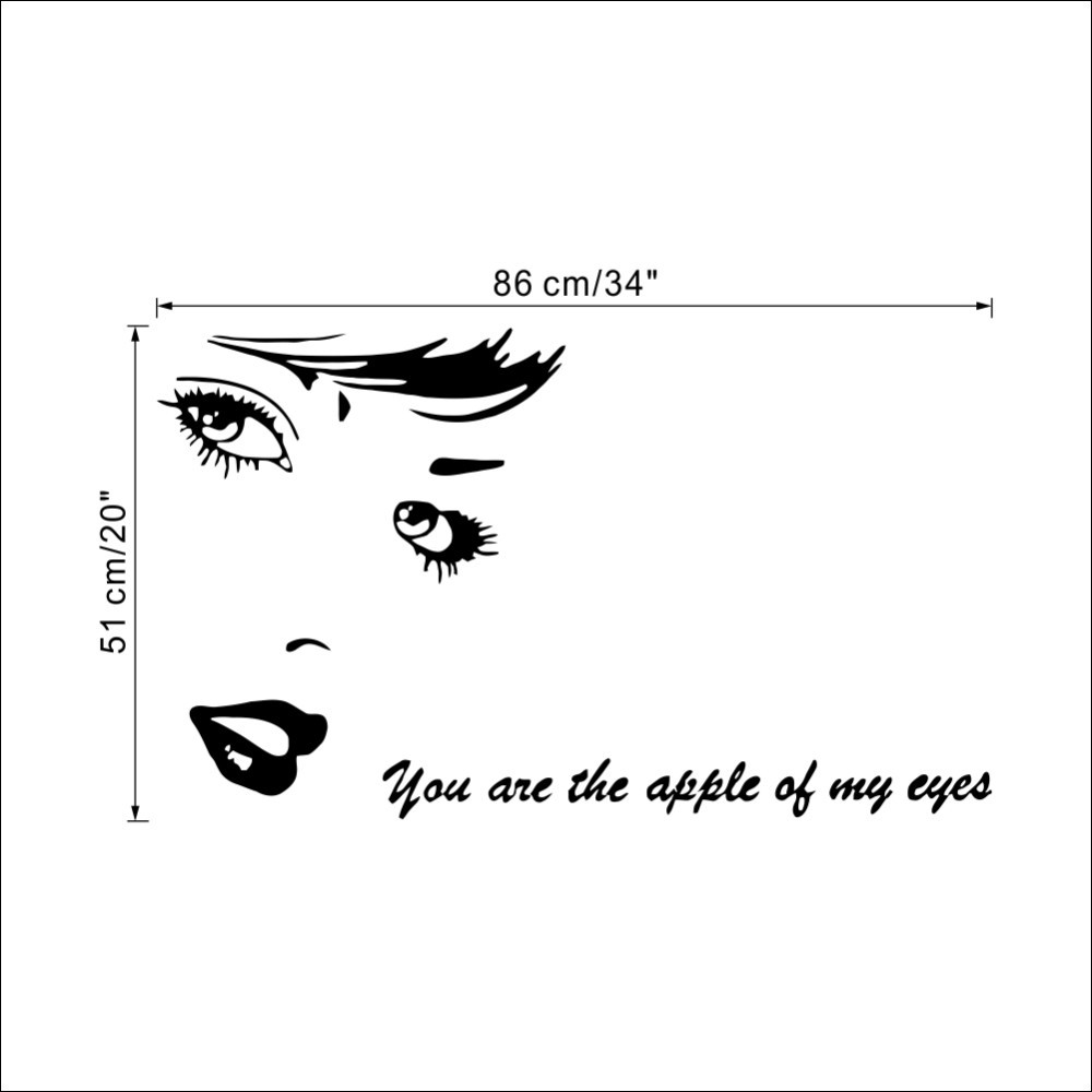 HonanaCreativeBlackBeautyHomeDecalWallStickerRemovable3DDIYWallpaperforRoomWallDecor-1338385-10