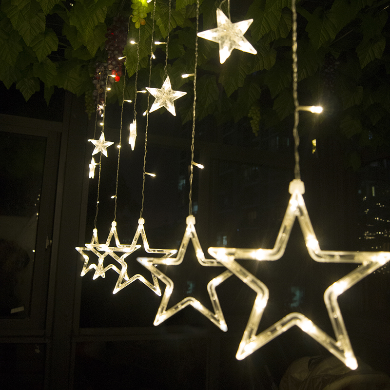 HonanaHT-336220VLEDLightStringStarShapeCurtainLightHomeDecorCelebrationFestivalWedding-1143230-6