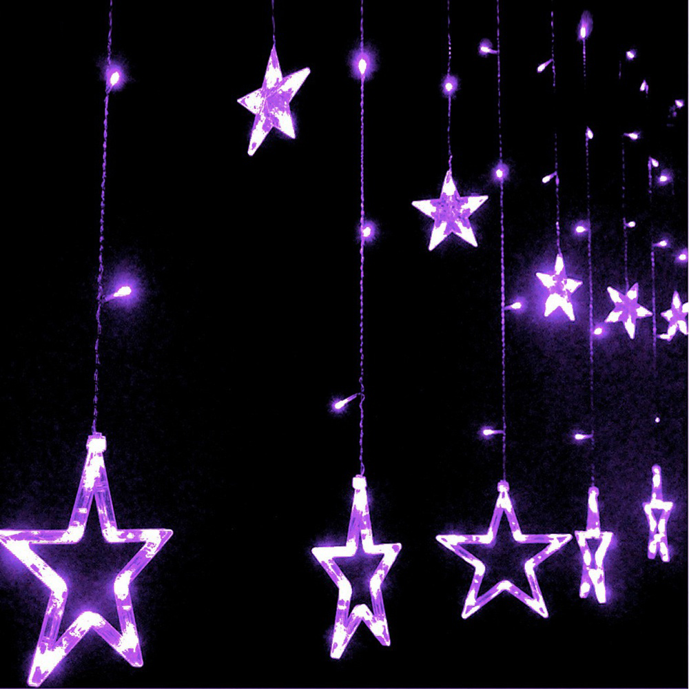 HonanaHT-336220VLEDLightStringStarShapeCurtainLightHomeDecorCelebrationFestivalWedding-1143230-7