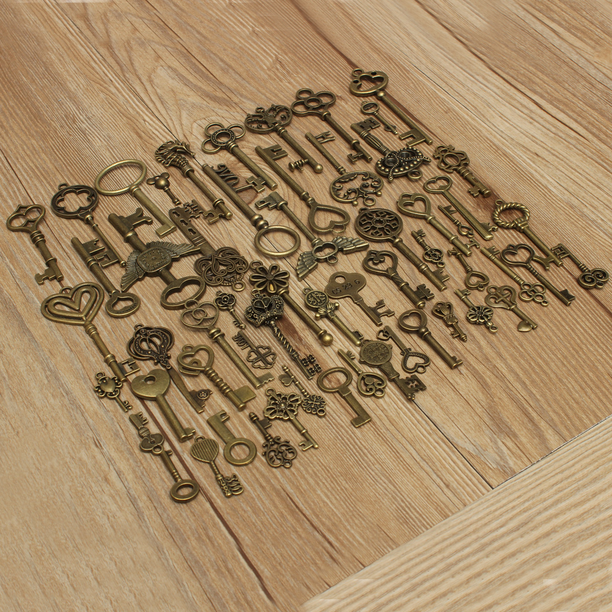 KINGDOWAY69PCSVintageBronzeKeyPendantNecklaceDIYHandmadeAccessoriesCollection-1305109-2