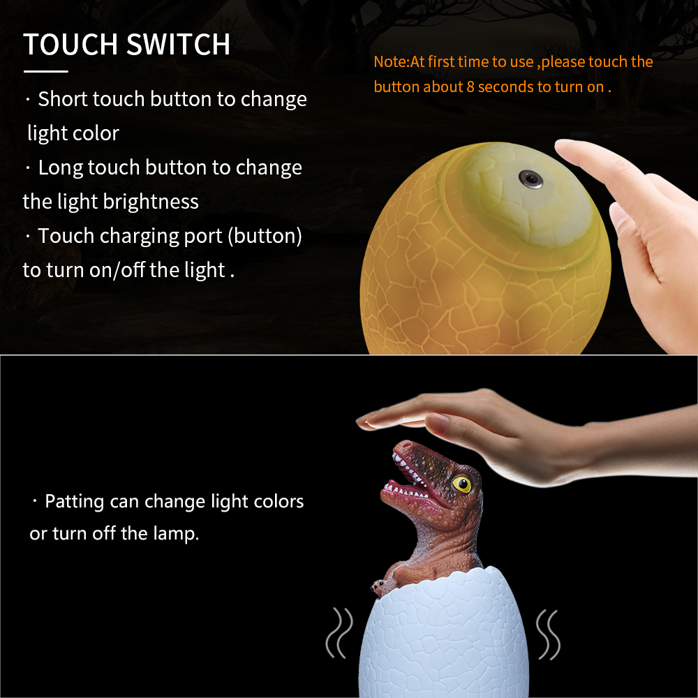 KL-02Decorative3DRaptorDinosaurEggSmartNightLightTouchSwitch3ColorsChangeLEDNightlightForChristmasGi-1602037-2
