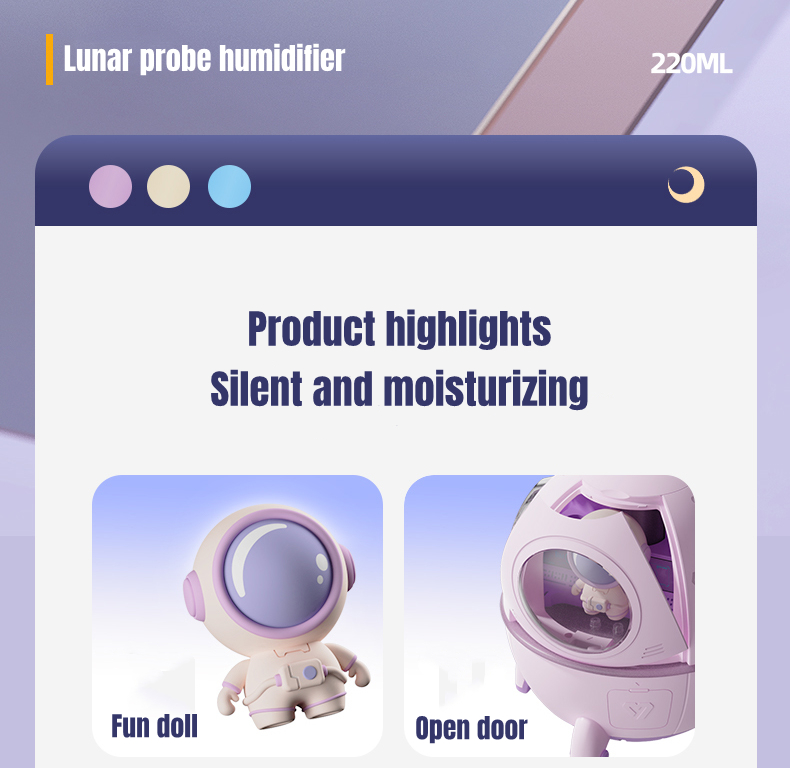 LEDAstronautAirHumidifier220mlWithNightLight1200mAhBatteryRechargeableHomeAromaoilDiffuserGiftforKid-1989662-2