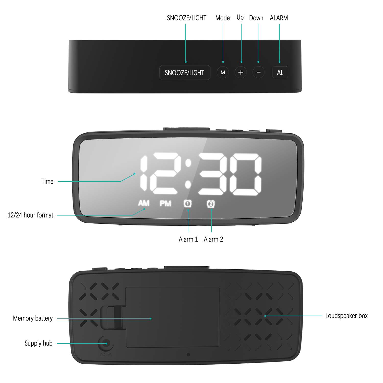 LEDMirrorDigitalAlarmClockSnoozeModeUSBRechargeable-1982150-4