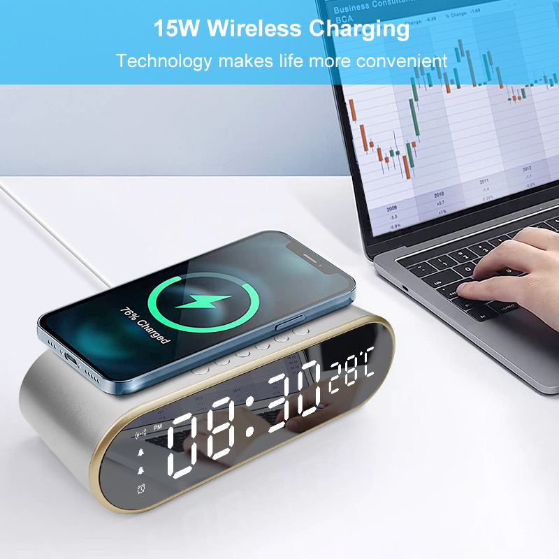 LEDMirrorDigitalAlarmClockSupportPhoneWirelessCharging2AlarmGroupSnoozeFunctionReal-TimeTemperature-1982186-9