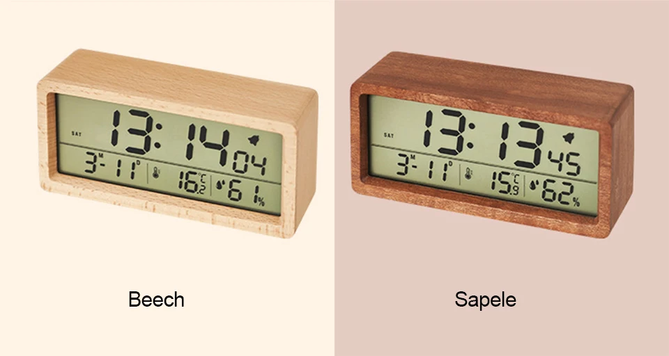 LEDWoodenDigitalAlarmClockMultifunctionalLargeScreenDateTemperatureHumidityBacklight1224HourSnoozeTa-2009749-8