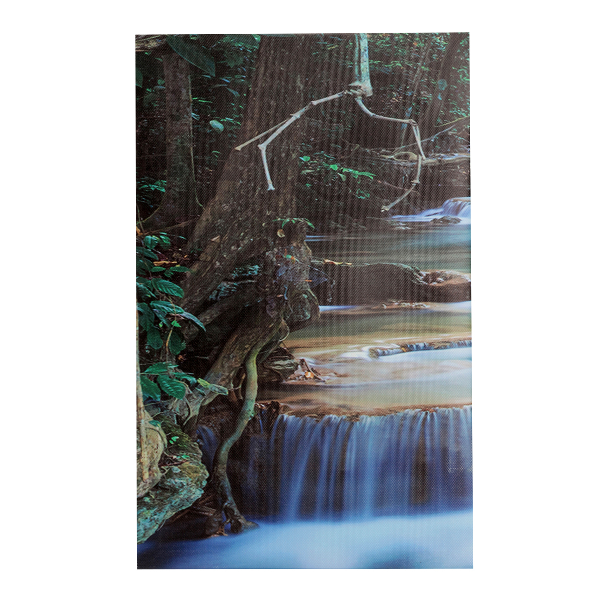 LargeFramedCanvasPrintsForestWaterfallPaintingHomeHangingWallDecorations-1444004-5