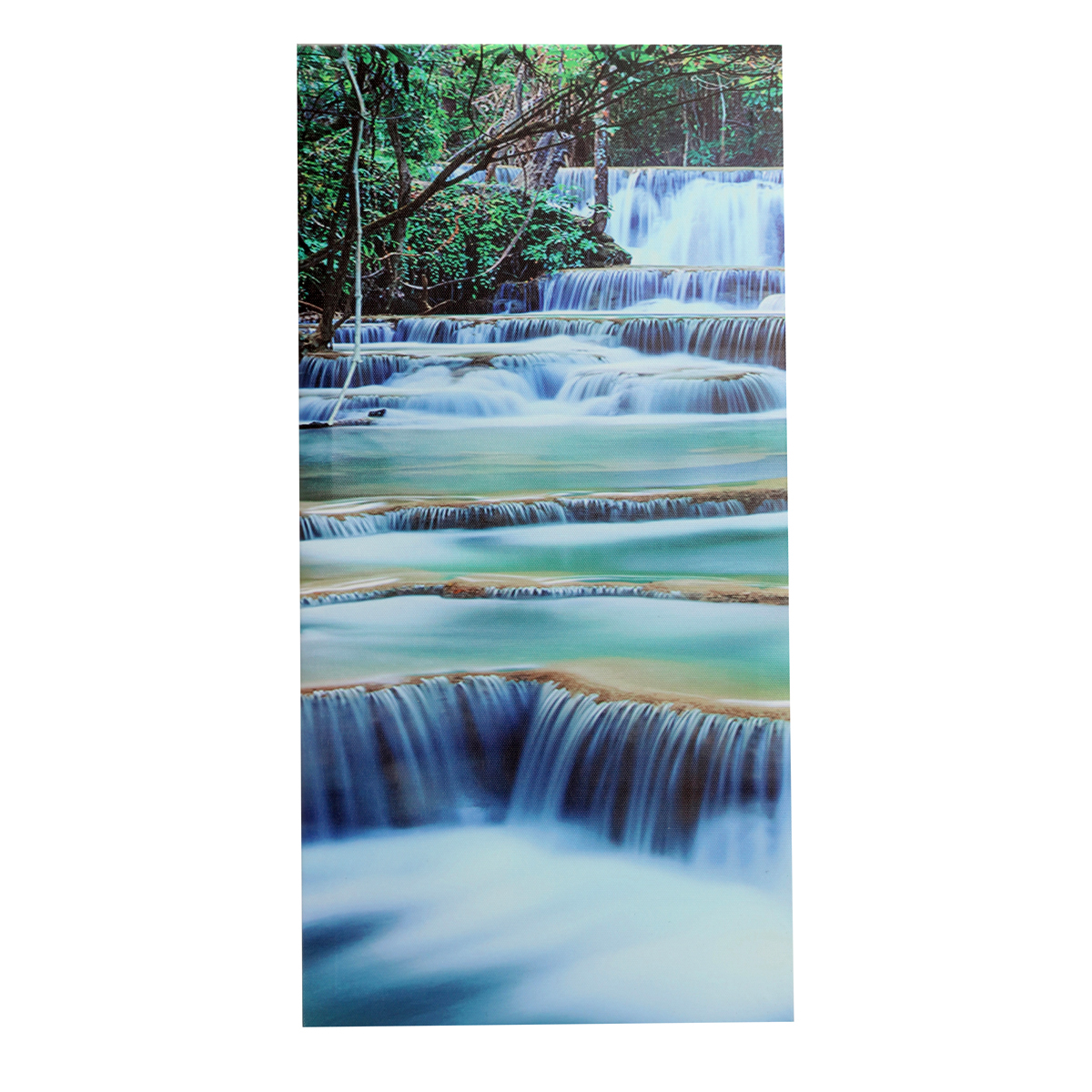 LargeFramedCanvasPrintsForestWaterfallPaintingHomeHangingWallDecorations-1444004-6