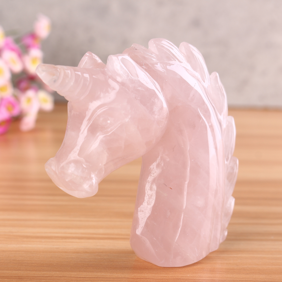 LargeNaturalPinkRoseGemstoneQuartzHandCarvedUnicornCrystalsReikiHealingStoneStatueDecoration-1558897-3