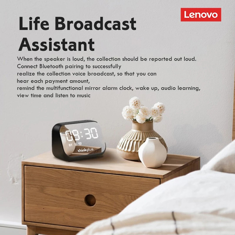LenovothinkplusTS13SpeakerAlarmClockMirrorWirelessBluetoothSpeakerLEDDigitalStereoDesktop-1965747-11