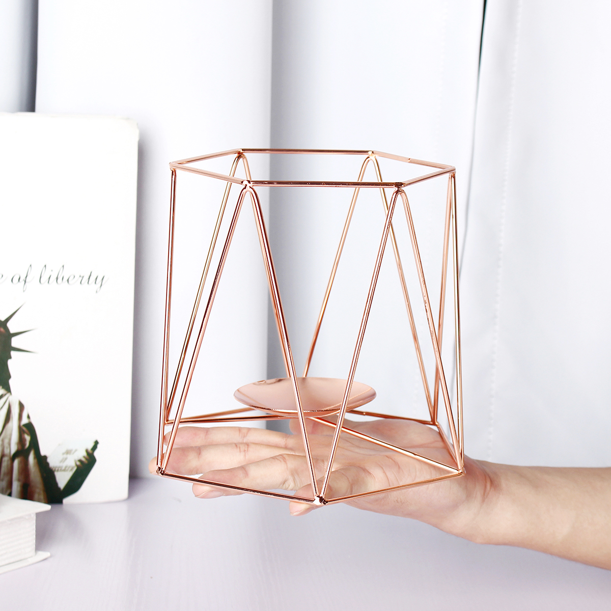 MetalCandleHoldersGeometricHexagonCandleHolderWeddingHomeDecorTabletopLantern-1637425-9