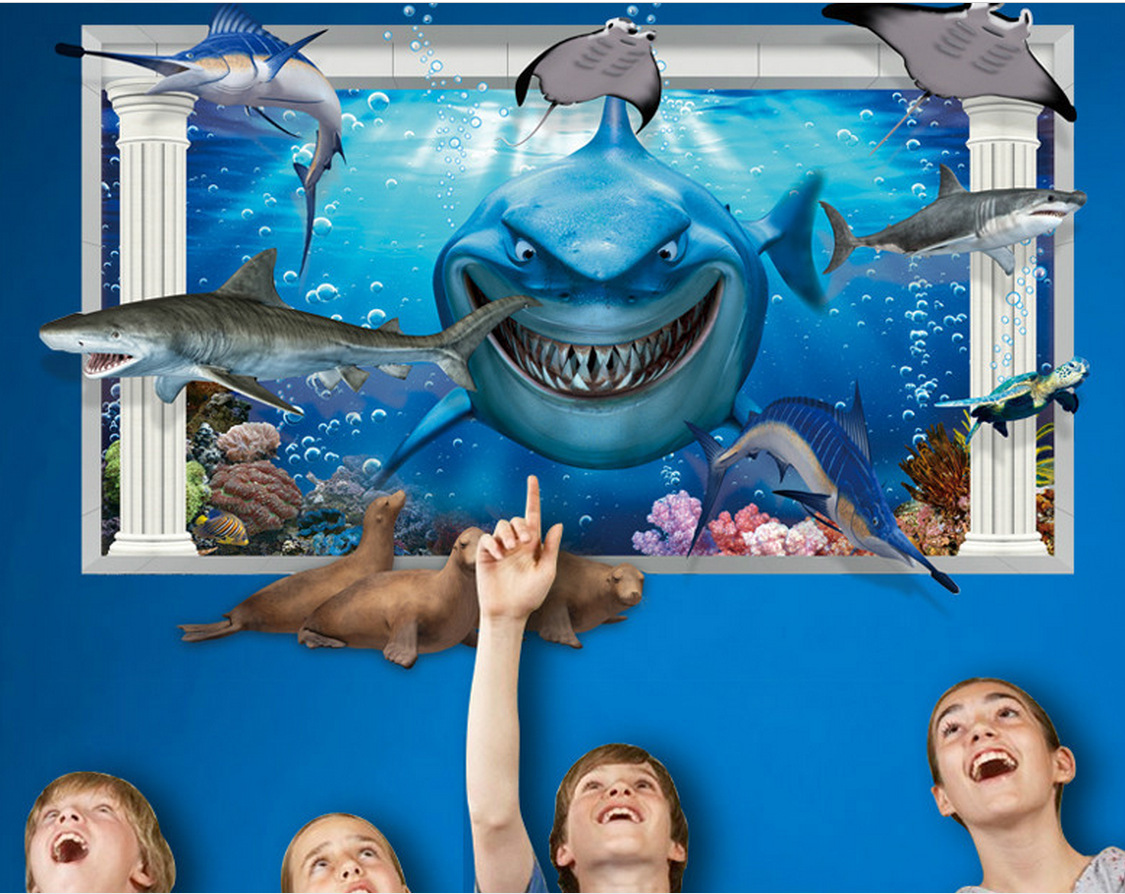 Miico3DCreativePVCWallStickersHomeDecorMuralArtRemovableSubmarineDecorSticker-1278462-1