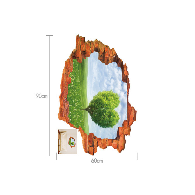 MiicoCreative3DLoveTreeSceneryBrokenWallRemovableHomeRoomDecorativeWallDecorSticker-1278478-3