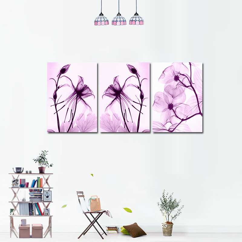 MiicoHandPaintedThreeCombinationDecorativePaintingsBotanicPurpleFlowersWallArtForHomeDecoration-1545499-1