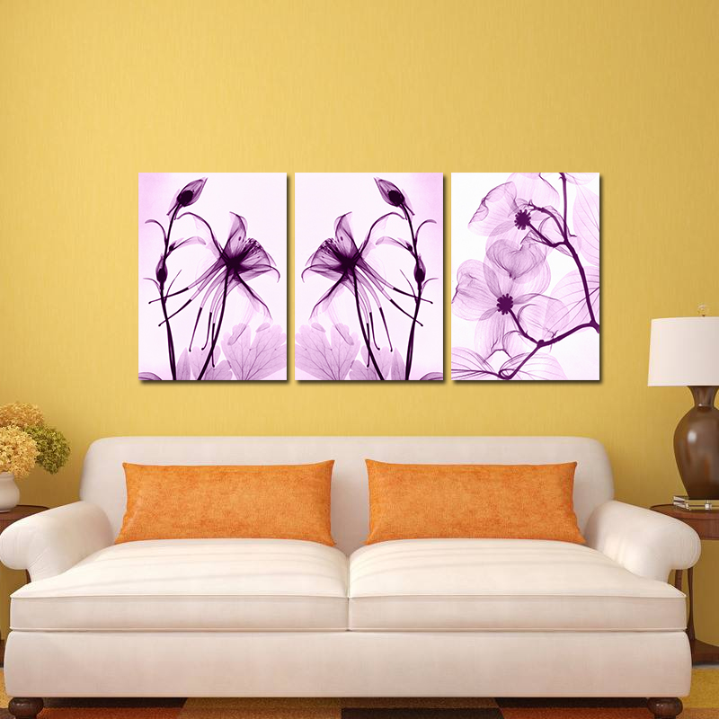 MiicoHandPaintedThreeCombinationDecorativePaintingsBotanicPurpleFlowersWallArtForHomeDecoration-1545499-7