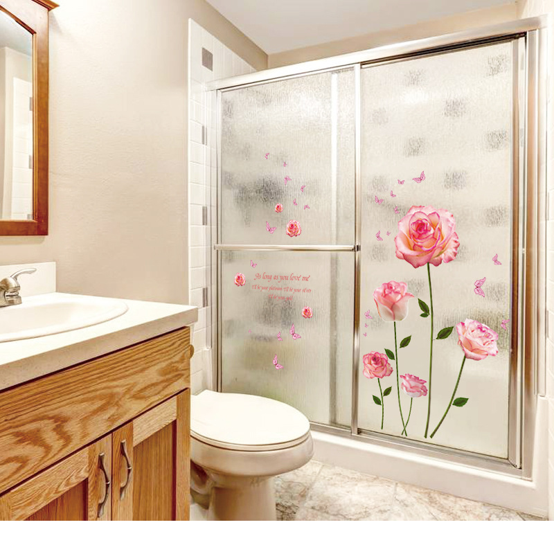 MiicoSK9337PinkRoseBedroomAndLivingRoomWallStickerDecorativeStickersDIYStickersCabinetSticker-1558615-3