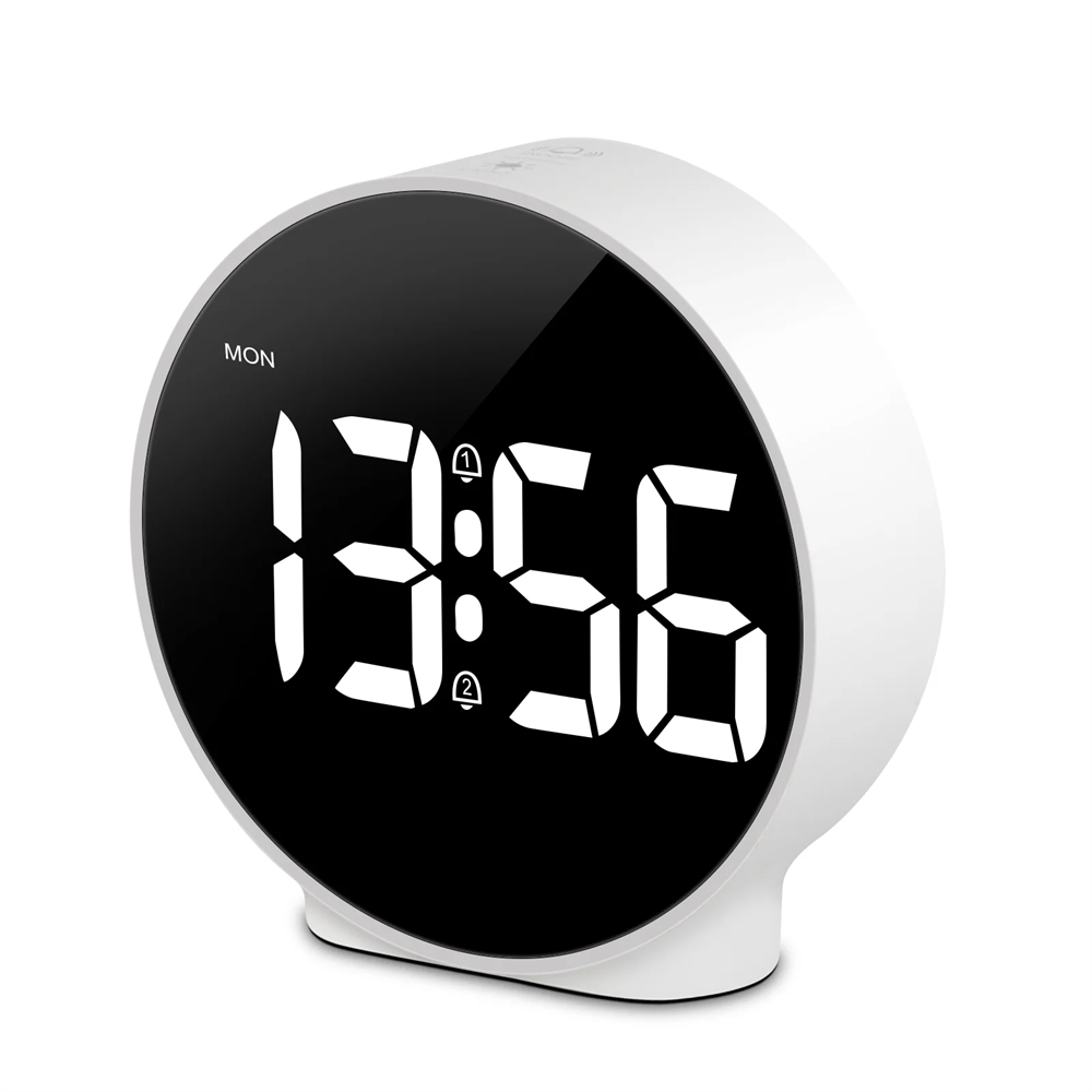 MultifunctionalCompactLEDDigitalAlarmClockwithDualAlarmSnooze1224HDisplayAdjustableBrightnessandDual-2012719-12