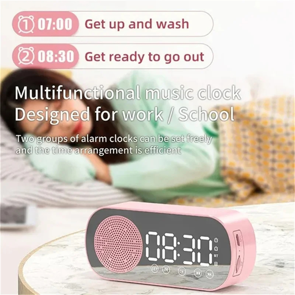 MultifunctionalLEDMirrorDigitalAlarmClockwithWirelessbluetoothSpeakerHigh-DefinitionDisplaySuperiorS-2012718-3