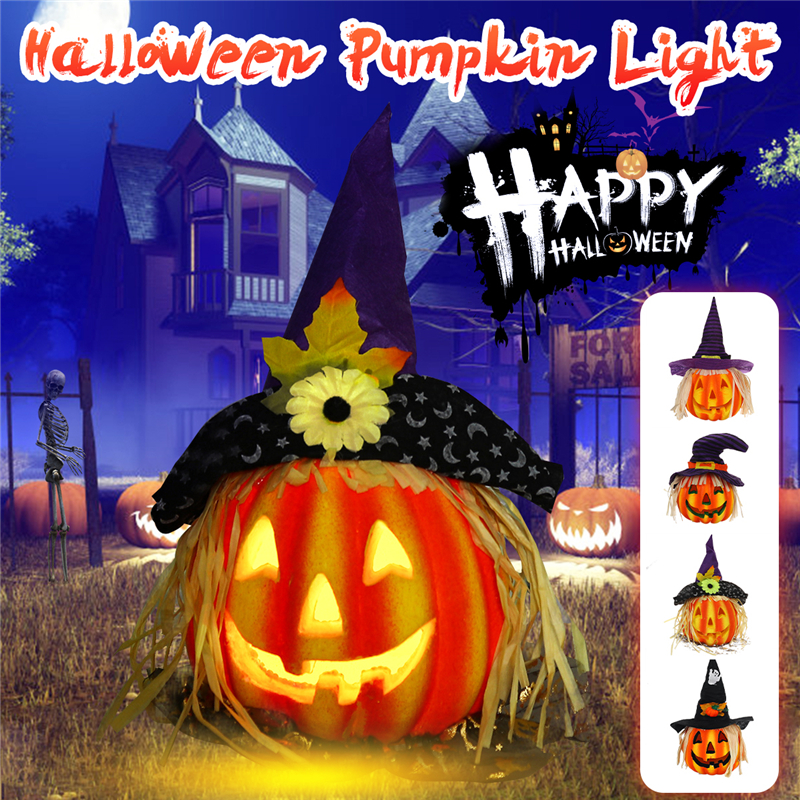 PumpkinLampHalloweenLightVintageLanternNightLightDecorationHomePartyIndoorToy-1588740-1