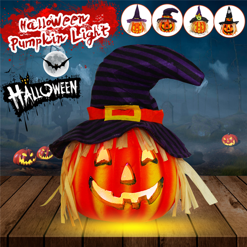 PumpkinLampHalloweenLightVintageLanternNightLightDecorationHomePartyIndoorToy-1588740-2