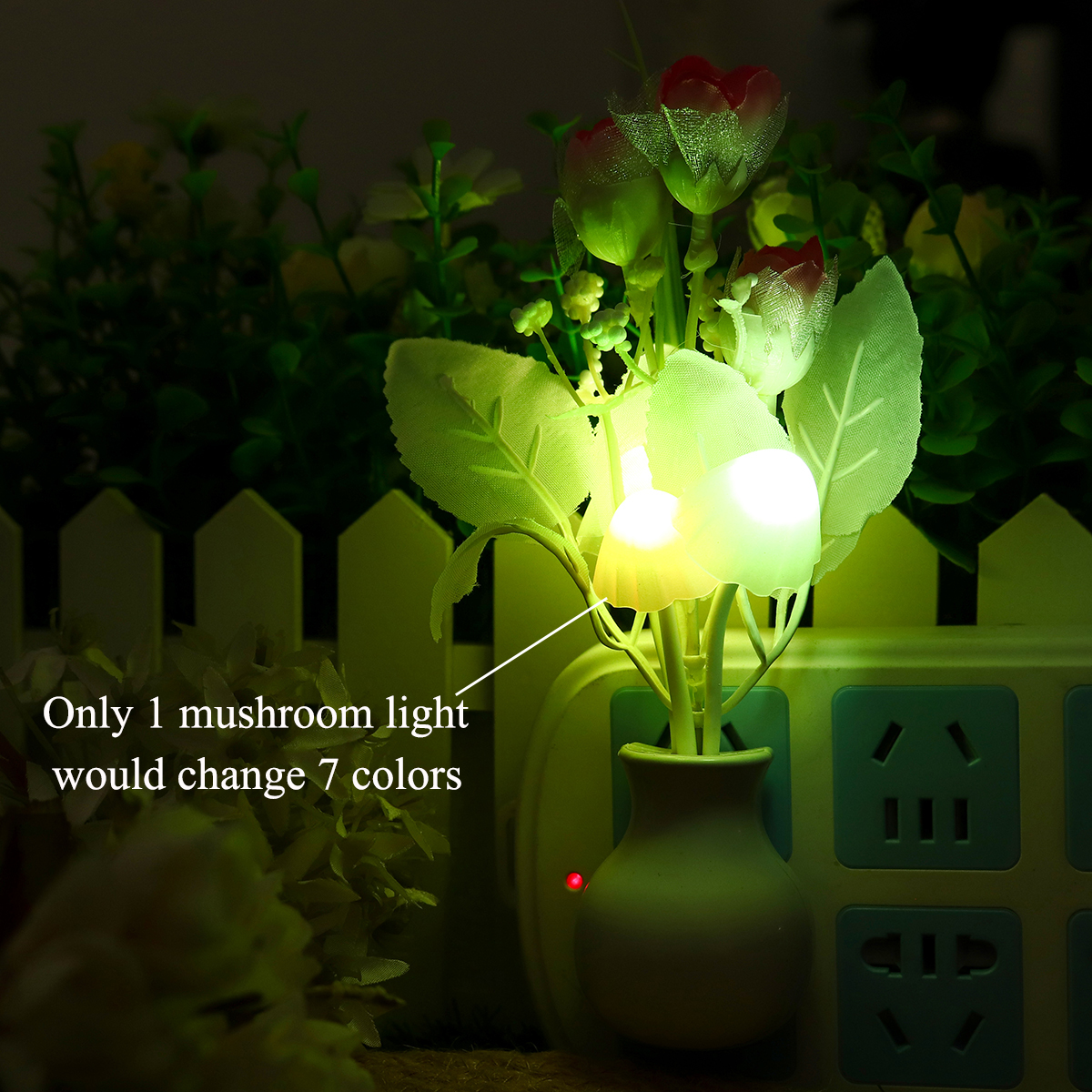 RomanticFlowerMushroomLEDNightLightSensorBabyBedLampDecorUSPlug-1691637-3