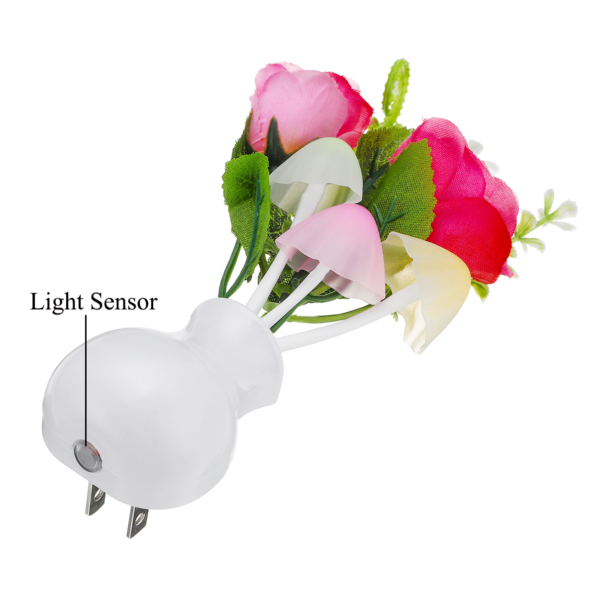 RomanticFlowerMushroomLEDNightLightSensorBabyBedLampDecorUSPlug-1691637-5