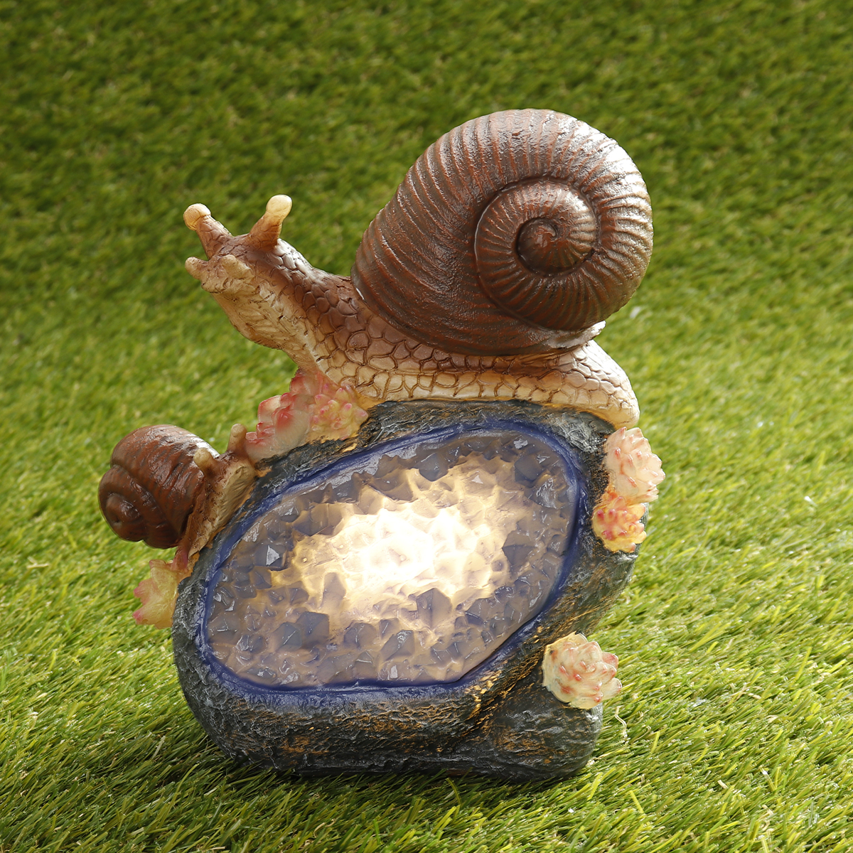 SolarAnimalNightLightToyResinWaterproofCuteOutdoorGardenYardLampsPathwayDecorLampSnailType-1638920-3