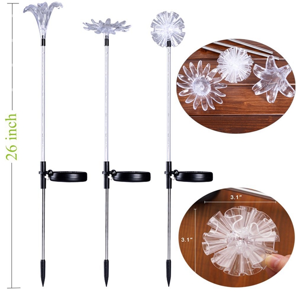 SolarMulti-ColorChangingLEDFlowerStakeLightTransparentLampshadeLuminousPole-1188099-6