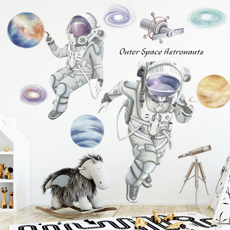 SpaceThemeAstronautWallStickerDormitoryLivingRoomWallDecorSelf-AdhesiveBedroom3DKidsRoomDecoration-1698121-4