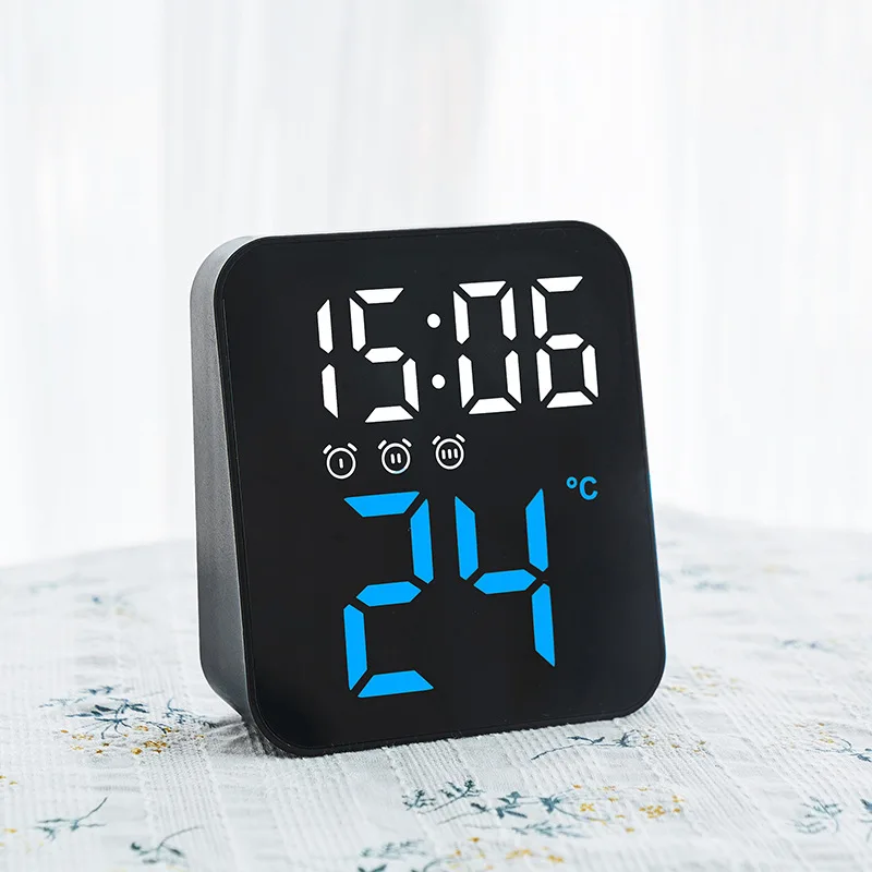 VoiceControlAlarmClockTemperatureLEDDigitalClocksNightMode1224HAnti-disturbFuntionElectronicAlarmClo-2009745-1