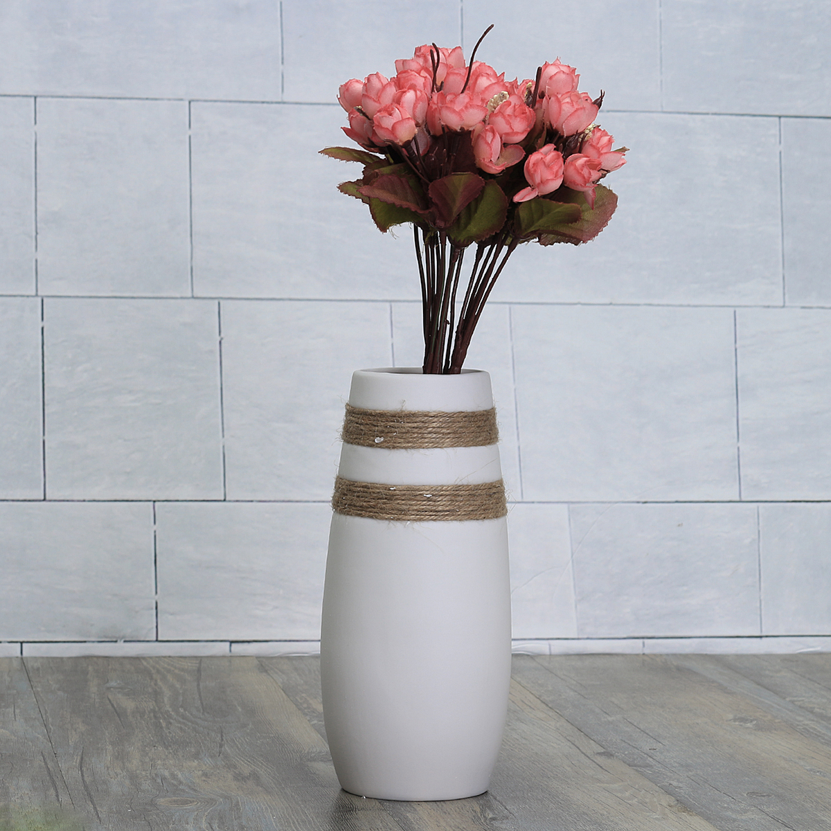 WhiteCreativeModernCeramicFlowerVaseHandmadeFlowersBouquetVaseHomeDecor-1174152-7