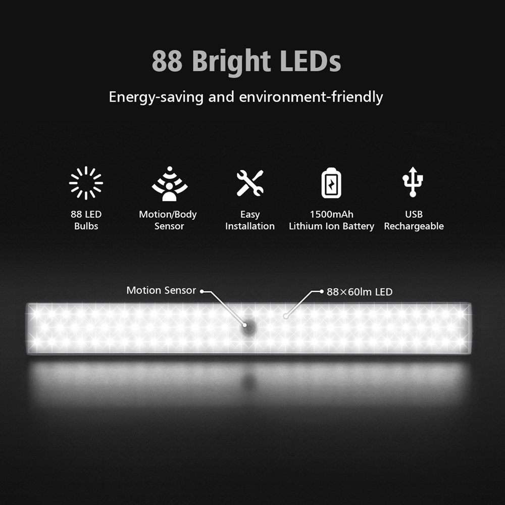 WirelessUSBRechargeable88LEDPIRMotionSensorClosetLightUnderCabinetLight-1405030-7