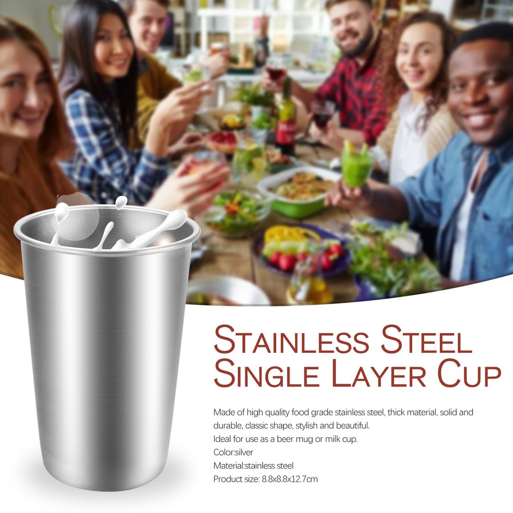 304StainlessSteelCupMugSingleLayerCupDrinkCupMilkCup500mlHomeKitchenDrinkwareWaterCup-1463532-1