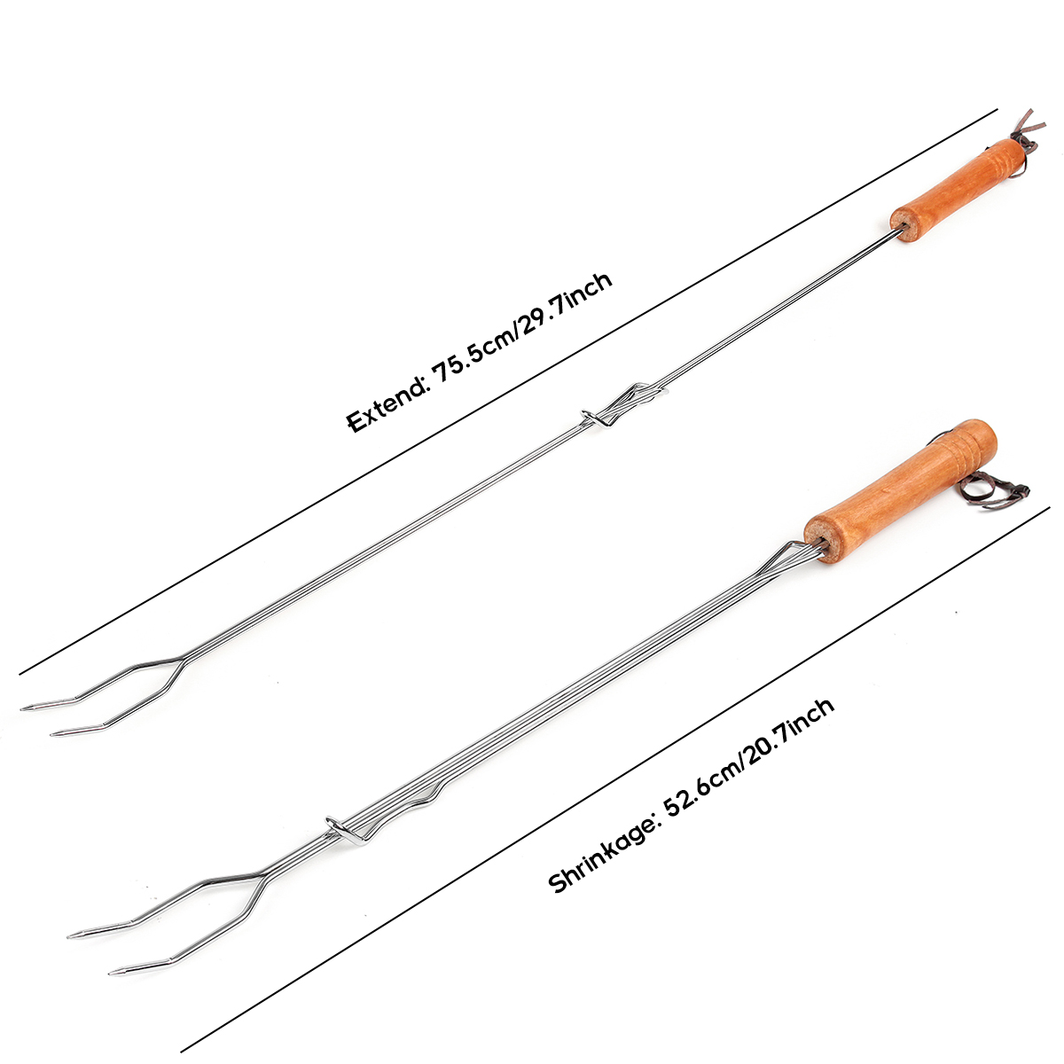 4pcssetBBQStainlessSteelTelescopicBarbecueForksOutdoorBarbecueTools-1812527-9