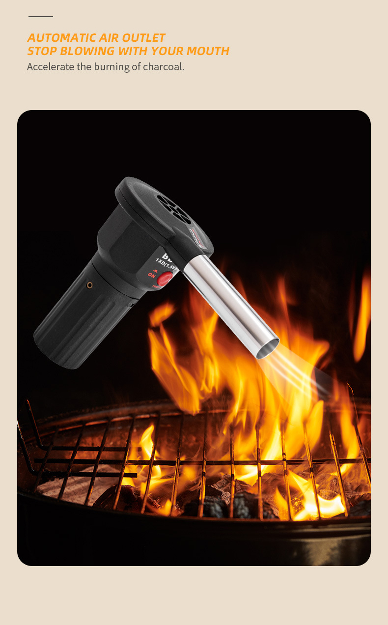 BBQFanElectricAirBlowerPortableIgniterBlowerMiniPortableHairdryerCampingBarbecuePicnicToolsBatteryPo-2004689-2