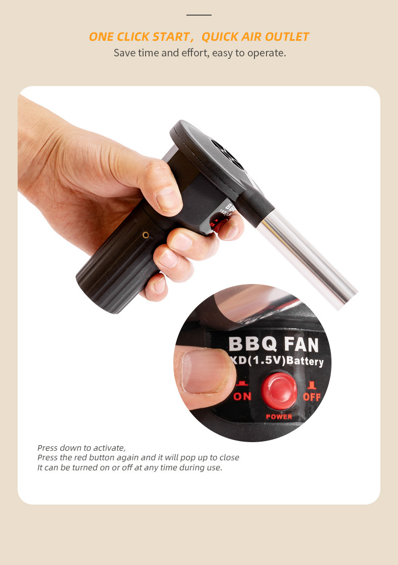 BBQFanElectricAirBlowerPortableIgniterBlowerMiniPortableHairdryerCampingBarbecuePicnicToolsBatteryPo-2004689-4