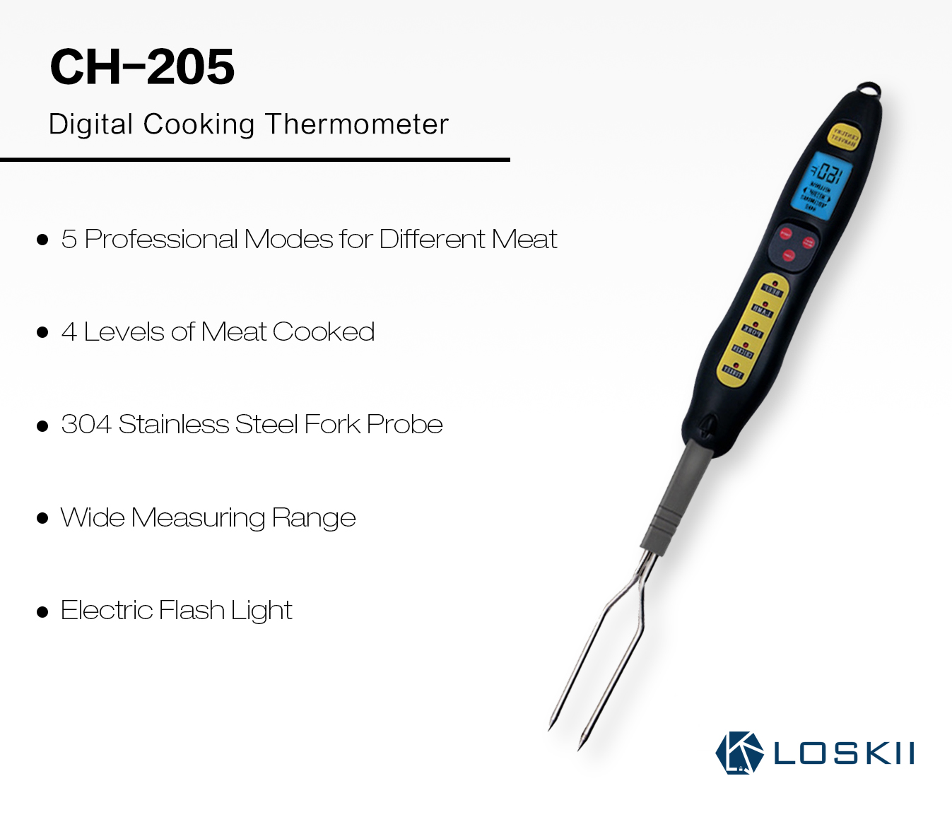 KCH-205DigitalFoodThermometerElectricWirelessMeatThermometerKitchenCookingThermometerBBQStainlessFor-1253096-1