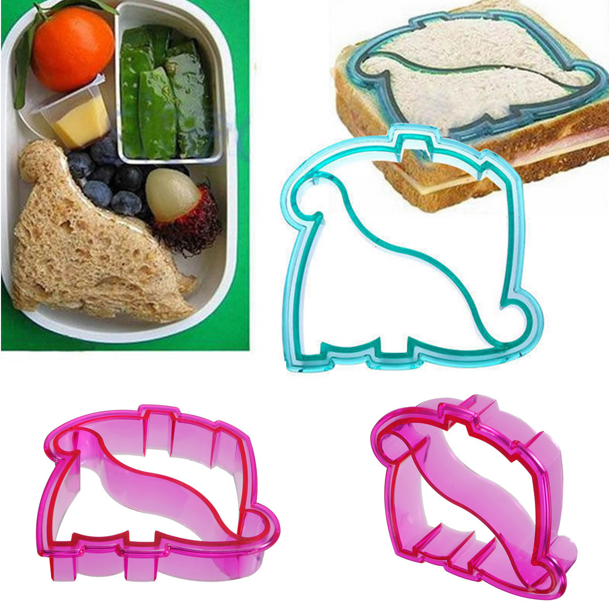 KidsLunchSandwichToastCookiesBreadCakeBiscuitFoodCutterDinosaurMould-55969-1